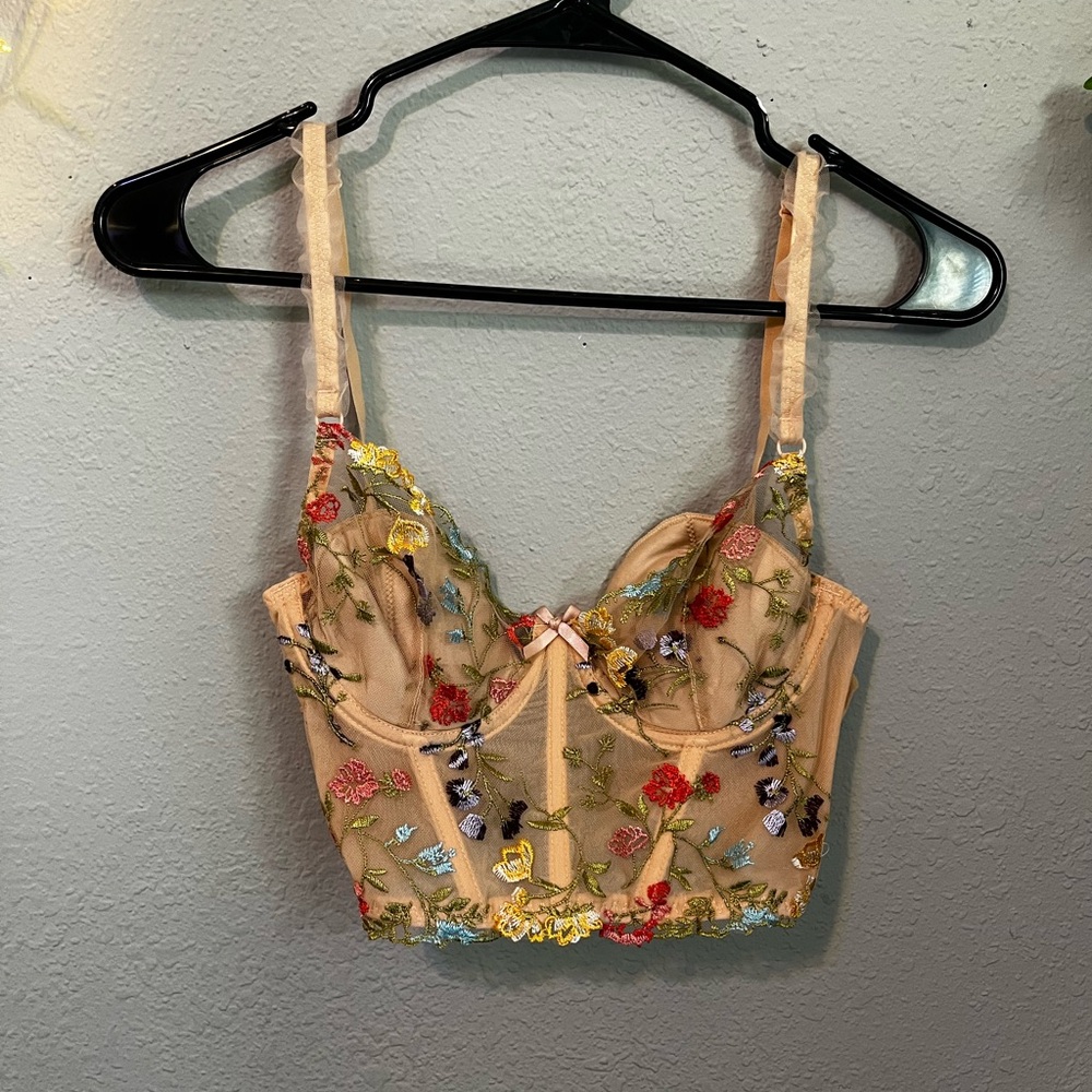 Floral lingerie top